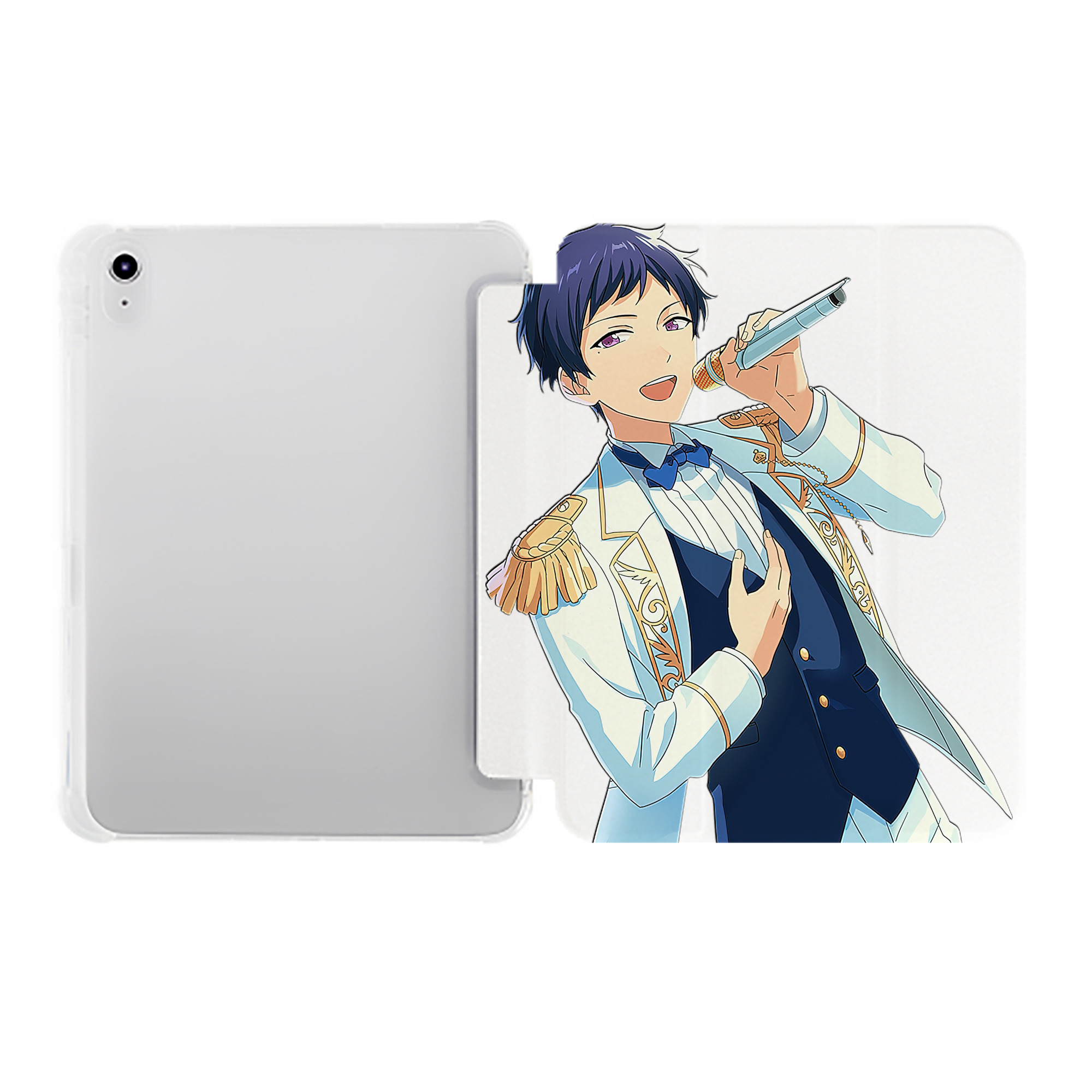 （画像用） あんさんぶるスターズ! Ensemble Stars IPad ケース ペン収納付き 三つ折りスタンド PUレザー×シリコン 対応機種9.5/10.5/10.9インチ